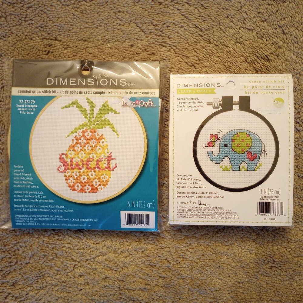 Two, New Counted Cross Stitch Kits